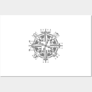 Vegvisir Machine | Vegvisir Gear Tattoo Posters and Art